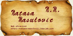 Nataša Mašulović vizit kartica